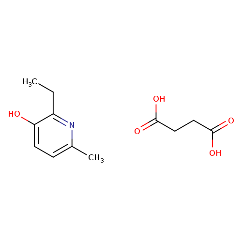 Butanedioic acid, compd. with 2-ethyl-6-methyl-3-pyridinol (1:1)