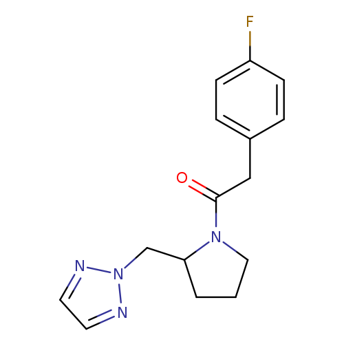 2-(4-fluorophenyl)-1-{2-[(2H-1,2,3-triazol-2-yl)methyl]pyrrolidin-1-yl}ethan-1-one