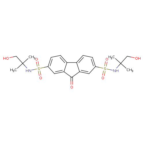 N2,N7-bis(1-hydroxy-2-methylpropan-2-yl)-9-oxo-9H-fluorene-2,7-disulfonamide