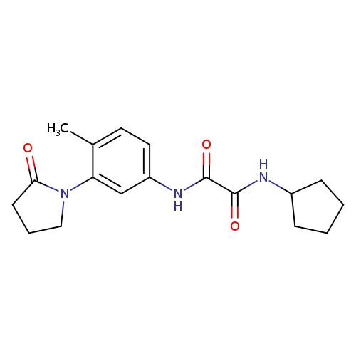N-cyclopentyl-N'-[4-methyl-3-(2-oxopyrrolidin-1-yl)phenyl]ethanediamide
