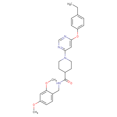 N-[(2,4-dimethoxyphenyl)methyl]-1-[6-(4-ethylphenoxy)pyrimidin-4-yl]piperidine-4-carboxamide