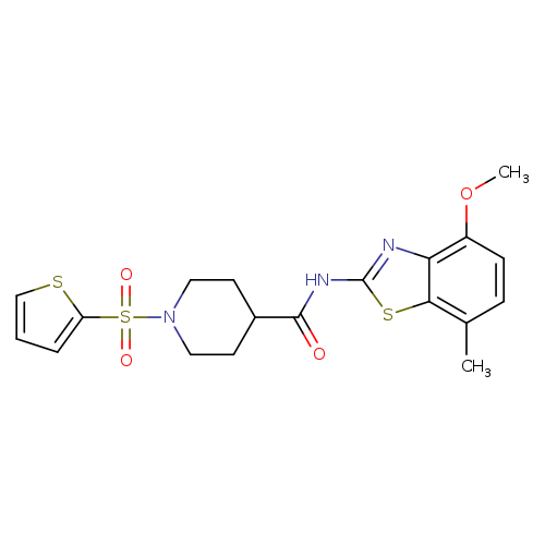 N-(4-methoxy-7-methyl-1,3-benzothiazol-2-yl)-1-(thiophene-2-sulfonyl)piperidine-4-carboxamide