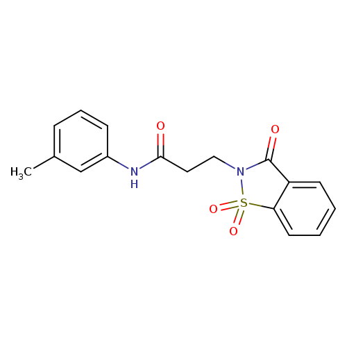 N-(3-methylphenyl)-3-(1,1,3-trioxo-2,3-dihydro-1lambda6,2-benzothiazol-2-yl)propanamide
