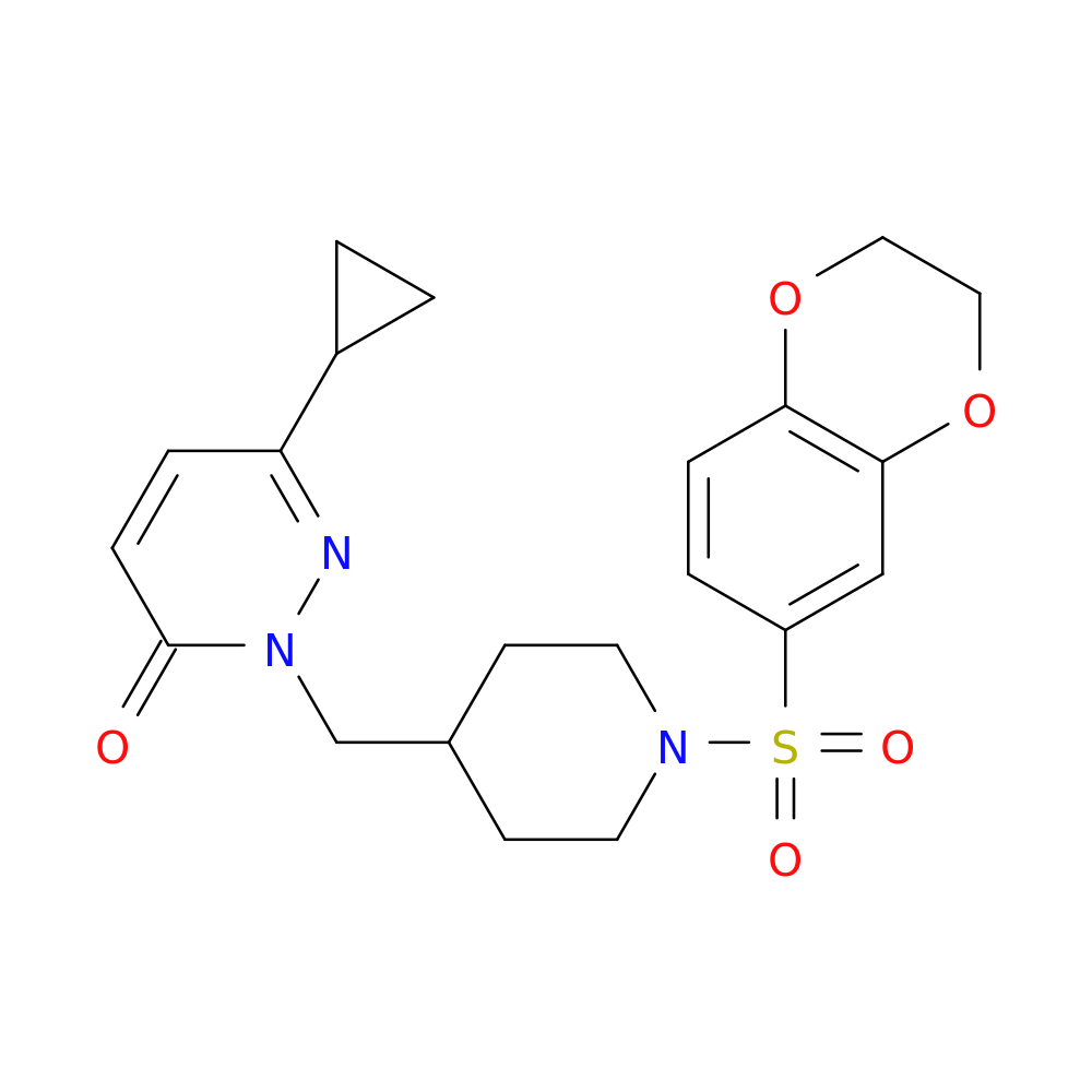 6-cyclopropyl-2-{[1-(2,3-dihydro-1,4-benzodioxine-6-sulfonyl)piperidin-4-yl]methyl}-2,3-dihydropyridazin-3-one