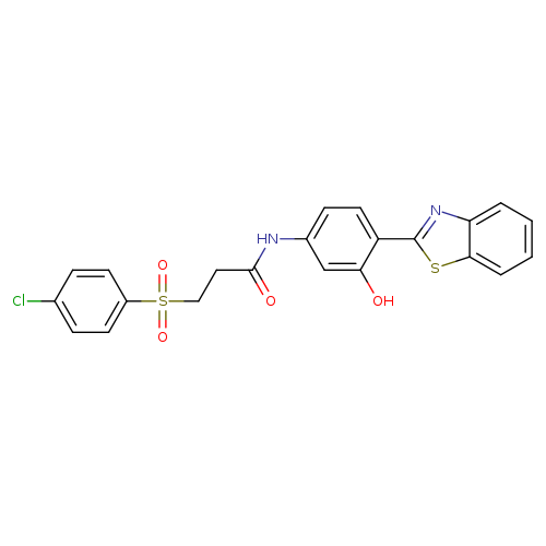 N-[4-(1,3-benzothiazol-2-yl)-3-hydroxyphenyl]-3-(4-chlorobenzenesulfonyl)propanamide