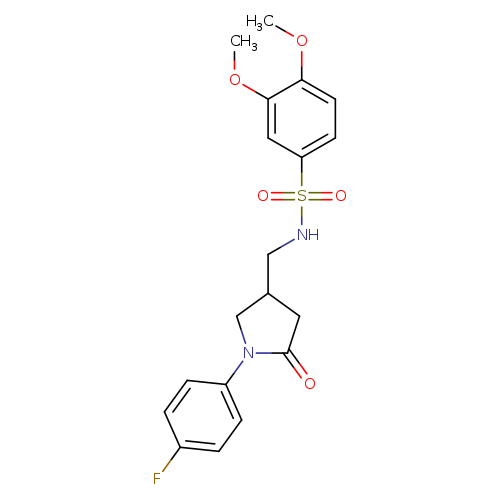 N-{[1-(4-fluorophenyl)-5-oxopyrrolidin-3-yl]methyl}-3,4-dimethoxybenzene-1-sulfonamide