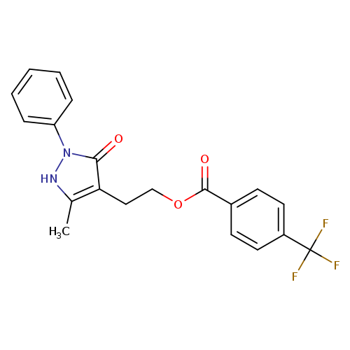 2-(5-methyl-3-oxo-2-phenyl-2,3-dihydro-1H-pyrazol-4-yl)ethyl 4-(trifluoromethyl)benzoate
