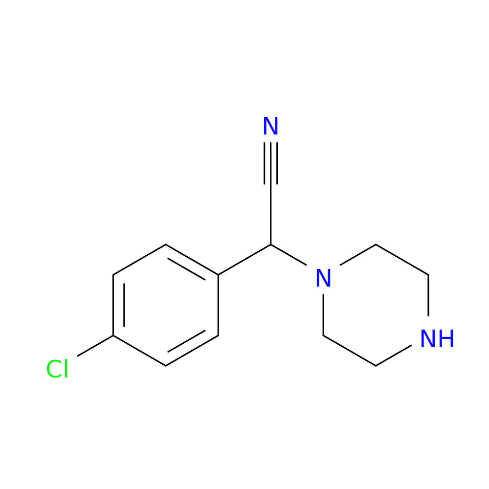 2-(4-chlorophenyl)-2-(piperazin-1-yl)acetonitrile