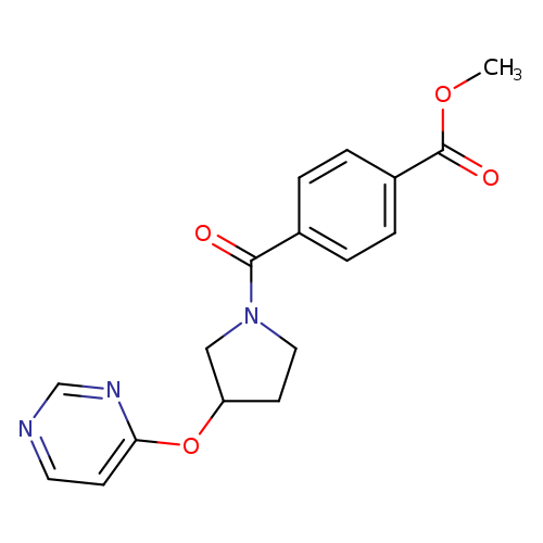 methyl 4-[3-(pyrimidin-4-yloxy)pyrrolidine-1-carbonyl]benzoate
