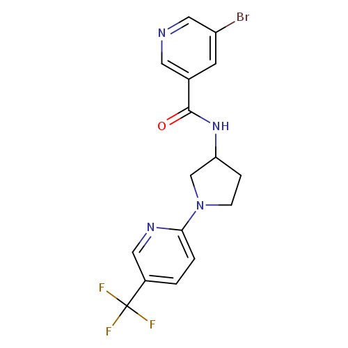 5-bromo-N-{1-[5-(trifluoromethyl)pyridin-2-yl]pyrrolidin-3-yl}pyridine-3-carboxamide