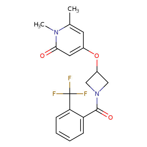 1,6-dimethyl-4-({1-[2-(trifluoromethyl)benzoyl]azetidin-3-yl}oxy)-1,2-dihydropyridin-2-one