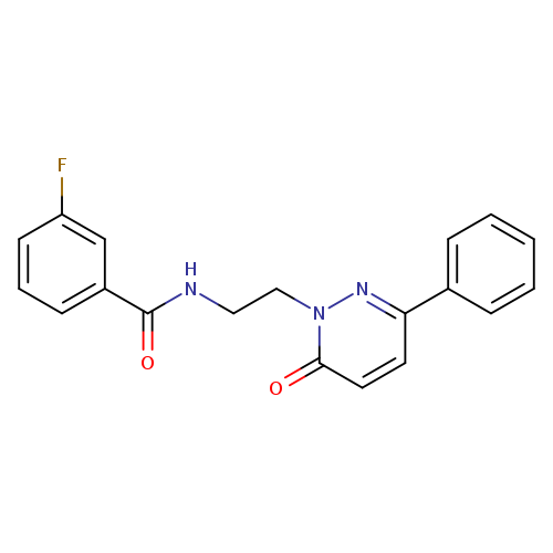 3-fluoro-N-[2-(6-oxo-3-phenyl-1,6-dihydropyridazin-1-yl)ethyl]benzamide