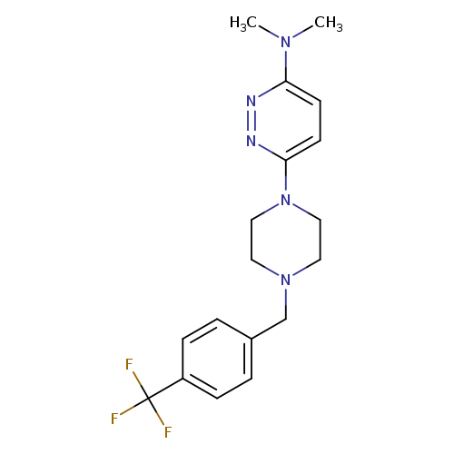 N,N-dimethyl-6-(4-{[4-(trifluoromethyl)phenyl]methyl}piperazin-1-yl)pyridazin-3-amine