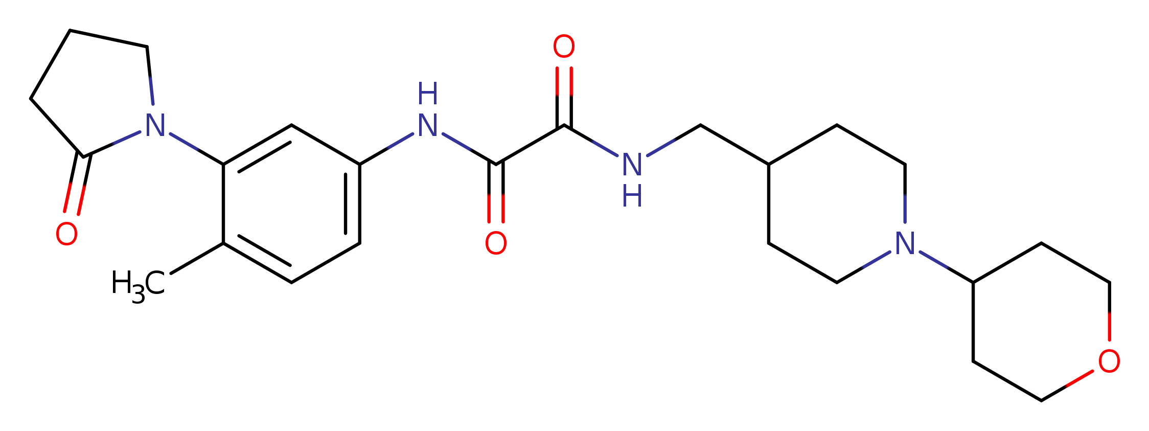 N-[4-methyl-3-(2-oxopyrrolidin-1-yl)phenyl]-N'-{[1-(oxan-4-yl)piperidin-4-yl]methyl}ethanediamide
