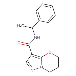 N-(1-phenylethyl)-5H,6H,7H-pyrazolo[3,2-b][1,3]oxazine-3-carboxamide