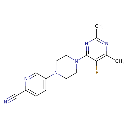 5-[4-(5-fluoro-2,6-dimethylpyrimidin-4-yl)piperazin-1-yl]pyridine-2-carbonitrile