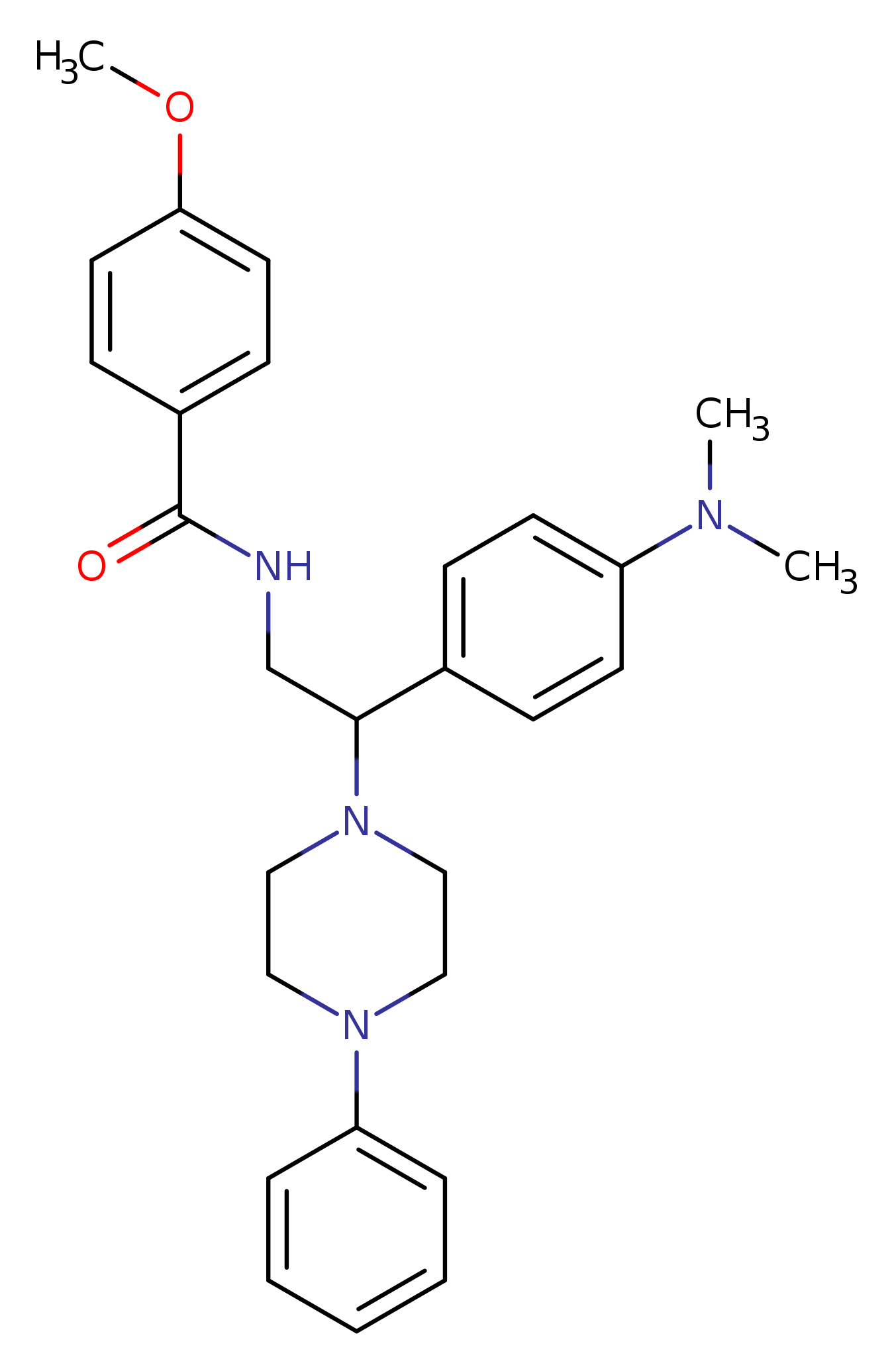 N-{2-[4-(dimethylamino)phenyl]-2-(4-phenylpiperazin-1-yl)ethyl}-4-methoxybenzamide