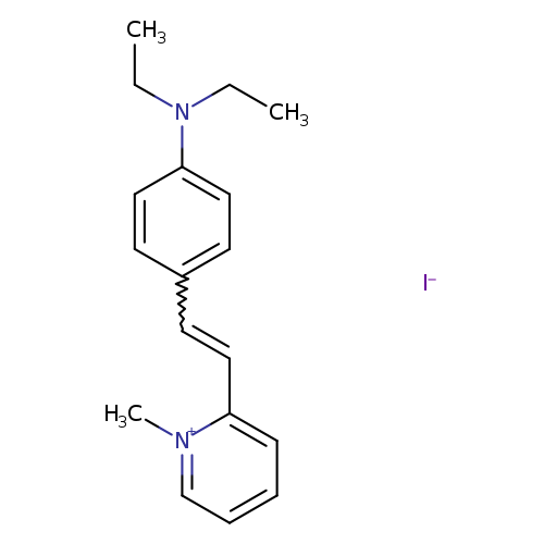 Pyridinium,2-[2-[4-(diethylamino)phenyl]ethenyl]-1-methyl-, iodide (1:1)