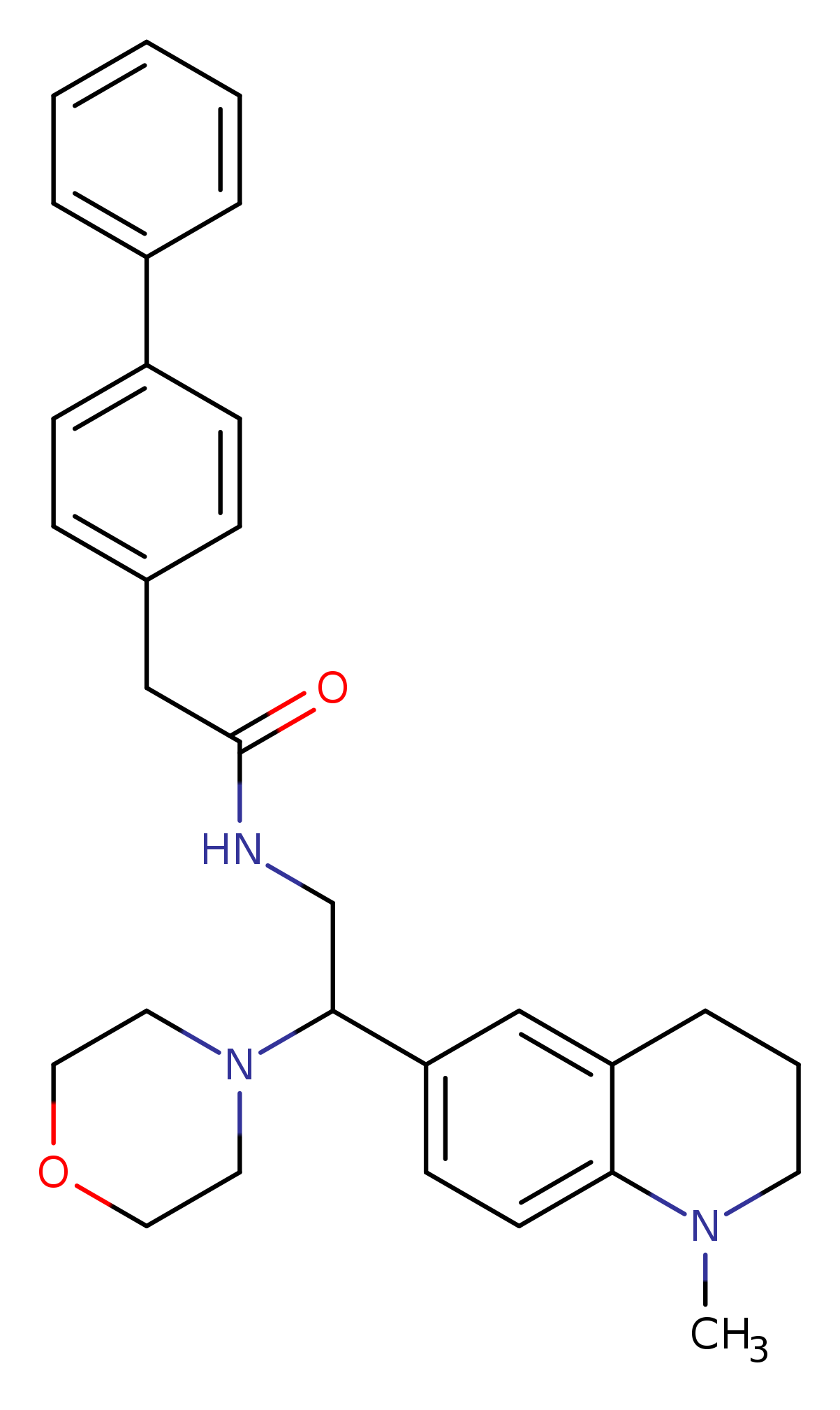 2-{[1,1'-biphenyl]-4-yl}-N-[2-(1-methyl-1,2,3,4-tetrahydroquinolin-6-yl)-2-(morpholin-4-yl)ethyl]acetamide