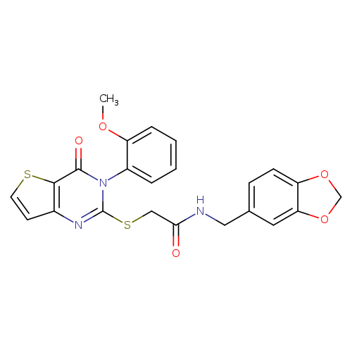 N-[(2H-1,3-benzodioxol-5-yl)methyl]-2-{[3-(2-methoxyphenyl)-4-oxo-3H,4H-thieno[3,2-d]pyrimidin-2-yl]sulfanyl}acetamide