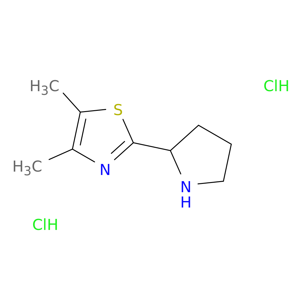 4,5-dimethyl-2-(pyrrolidin-2-yl)-1,3-thiazole dihydrochloride