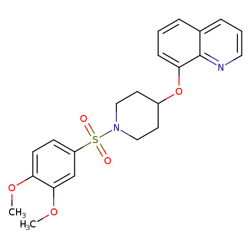 8-{[1-(3,4-dimethoxybenzenesulfonyl)piperidin-4-yl]oxy}quinoline