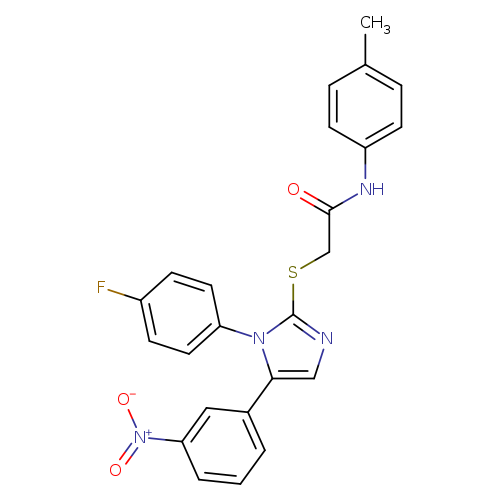 2-{[1-(4-fluorophenyl)-5-(3-nitrophenyl)-1H-imidazol-2-yl]sulfanyl}-N-(4-methylphenyl)acetamide