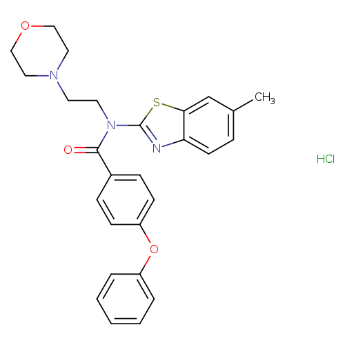 N-(6-methyl-1,3-benzothiazol-2-yl)-N-[2-(morpholin-4-yl)ethyl]-4-phenoxybenzamide hydrochloride