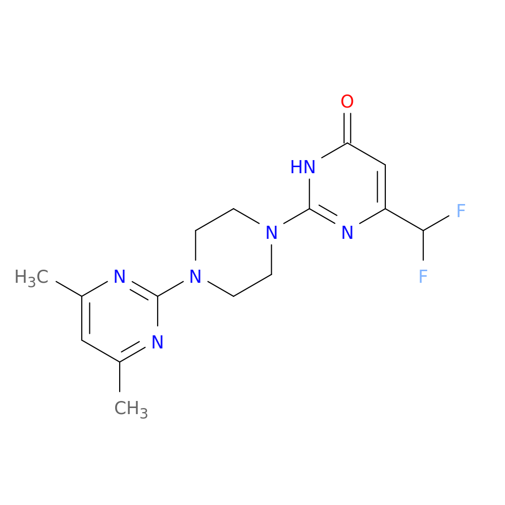 6-(difluoromethyl)-2-[4-(4,6-dimethylpyrimidin-2-yl)piperazin-1-yl]-3,4-dihydropyrimidin-4-one