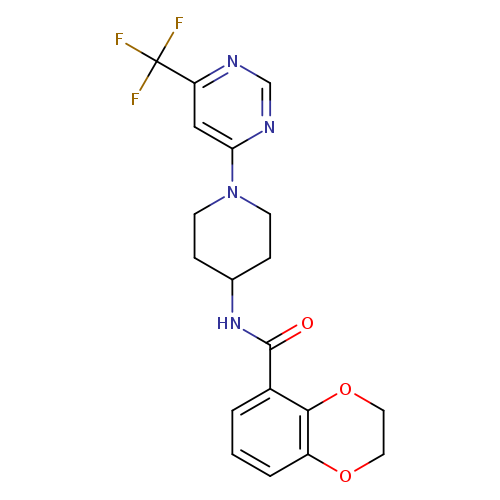 N-{1-[6-(trifluoromethyl)pyrimidin-4-yl]piperidin-4-yl}-2,3-dihydro-1,4-benzodioxine-5-carboxamide