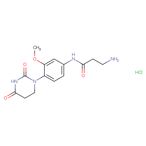3-amino-N-[4-(2,4-dioxo-1,3-diazinan-1-yl)-3-methoxyphenyl]propanamidehydrochloride