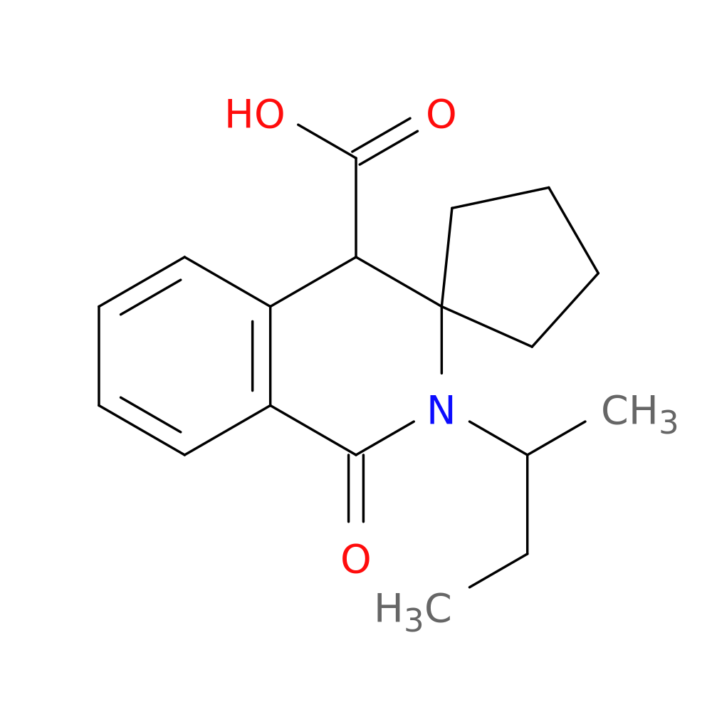 2'-Sec-butyl-1'-oxo-1',4'-dihydro-2'h-spiro[cyclopentane-1,3'-isoquinoline]-4'-carboxylic acid