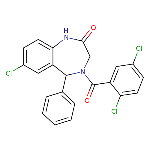 7-chloro-4-(2,5-dichlorobenzoyl)-5-phenyl-2,3,4,5-tetrahydro-1H-1,4-benzodiazepin-2-one