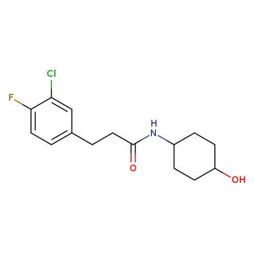 3-(3-chloro-4-fluorophenyl)-N-(4-hydroxycyclohexyl)propanamide
