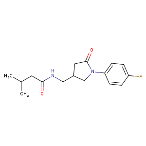 N-{[1-(4-fluorophenyl)-5-oxopyrrolidin-3-yl]methyl}-3-methylbutanamide