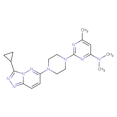 2-(4-{3-cyclopropyl-[1,2,4]triazolo[4,3-b]pyridazin-6-yl}piperazin-1-yl)-N,N,6-trimethylpyrimidin-4-amine