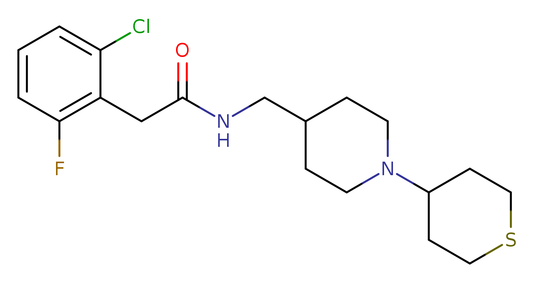 2-(2-chloro-6-fluorophenyl)-N-{[1-(thian-4-yl)piperidin-4-yl]methyl}acetamide
