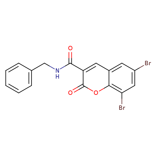 N-benzyl-6,8-dibromo-2-oxo-2H-chromene-3-carboxamide
