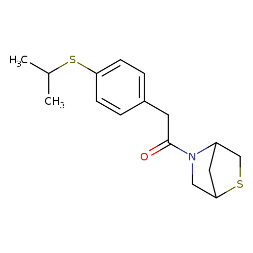 2-[4-(propan-2-ylsulfanyl)phenyl]-1-{2-thia-5-azabicyclo[2.2.1]heptan-5-yl}ethan-1-one