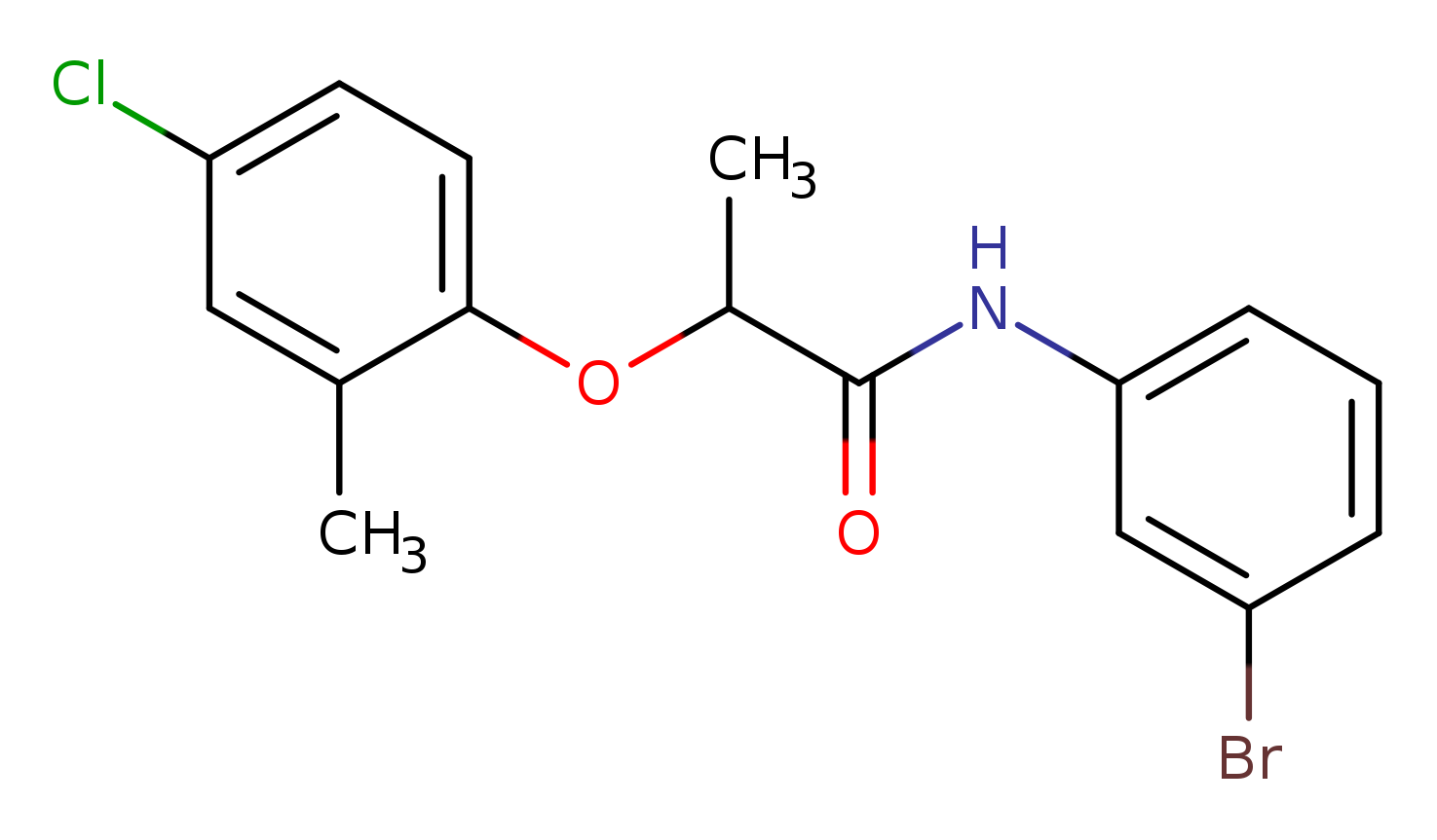 N-(3-bromophenyl)-2-(4-chloro-2-methylphenoxy)propanamide