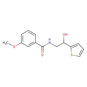 N-[2-hydroxy-2-(thiophen-2-yl)ethyl]-3-methoxybenzamide