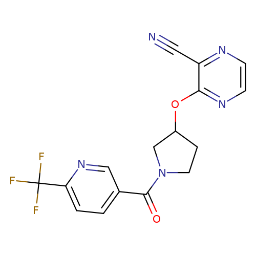 3-({1-[6-(trifluoromethyl)pyridine-3-carbonyl]pyrrolidin-3-yl}oxy)pyrazine-2-carbonitrile