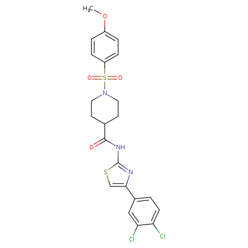 N-[4-(3,4-dichlorophenyl)-1,3-thiazol-2-yl]-1-(4-methoxybenzenesulfonyl)piperidine-4-carboxamide