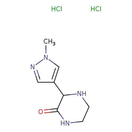 3-(1-methyl-1H-pyrazol-4-yl)piperazin-2-onedihydrochloride