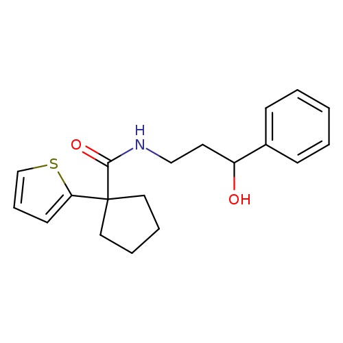 N-(3-hydroxy-3-phenylpropyl)-1-(thiophen-2-yl)cyclopentane-1-carboxamide