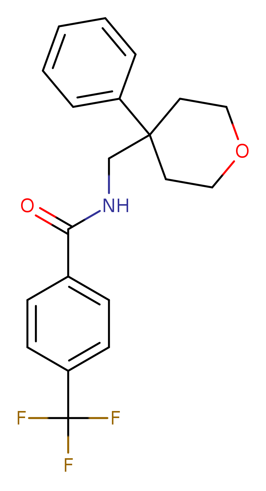 N-[(4-phenyloxan-4-yl)methyl]-4-(trifluoromethyl)benzamide