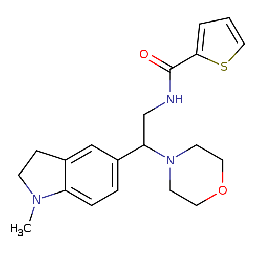 N-[2-(1-methyl-2,3-dihydro-1H-indol-5-yl)-2-(morpholin-4-yl)ethyl]thiophene-2-carboxamide