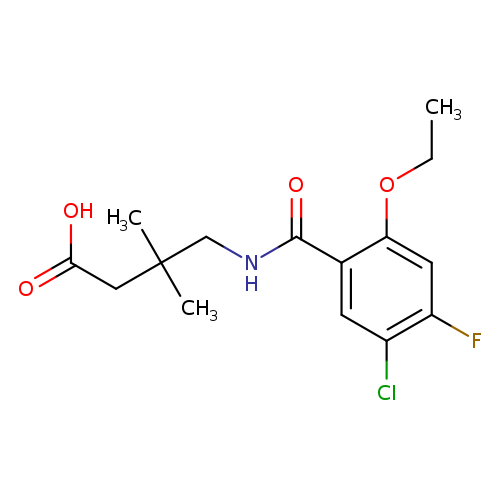 4-(5-Chloro-2-ethoxy-4-fluorobenzamido)-3,3-dimethylbutanoic acid