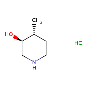 3-​Piperidinol, 4-​methyl-​, hydrochloride (1:1)​, (3R,​4S)​-​rel-