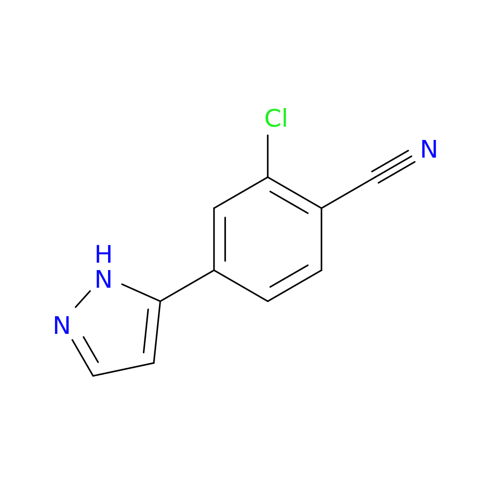 2-Chloro-4-(1H-pyrazol-5-yl)benzonitrile